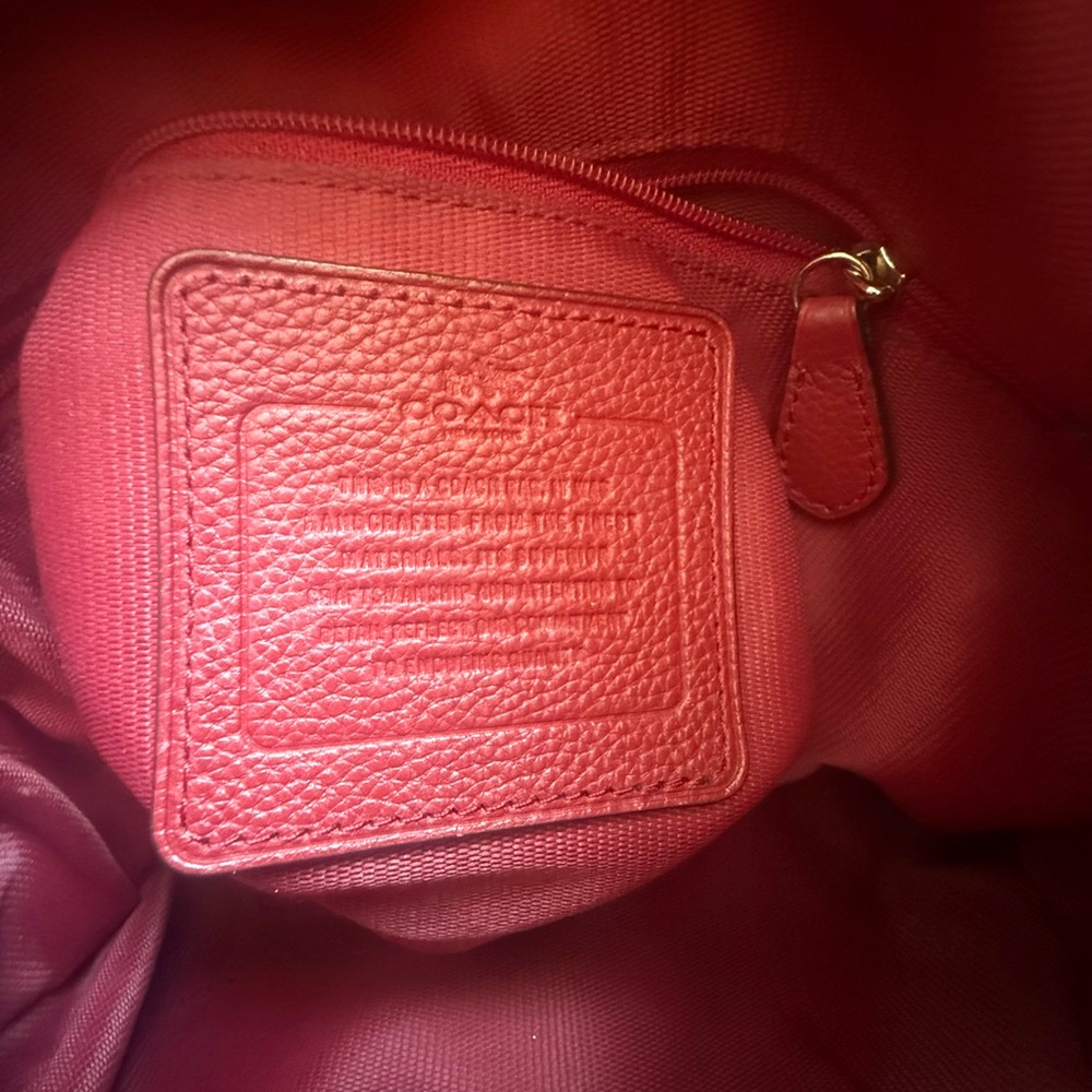 Coach Red Shoulder Bag - Picture 7 of 9